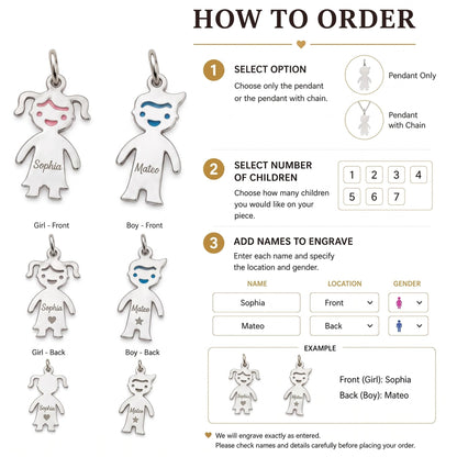 "Little Boy" Pendant Necklace - 925 Sterling Silver