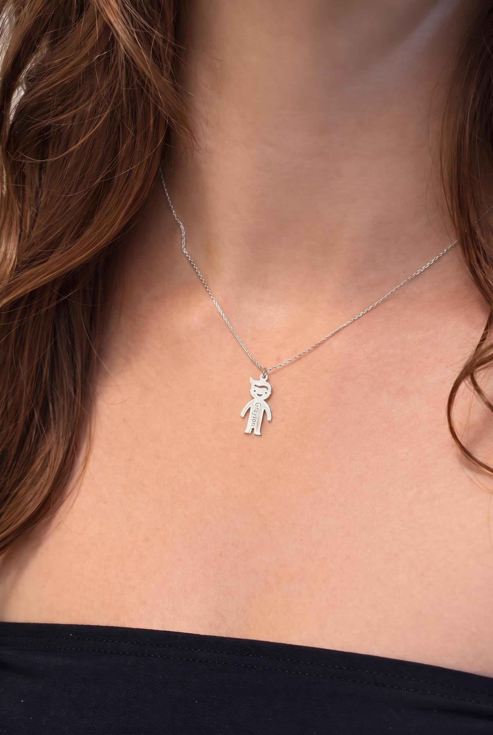 "Little Boy" Pendant Necklace - 925 Sterling Silver