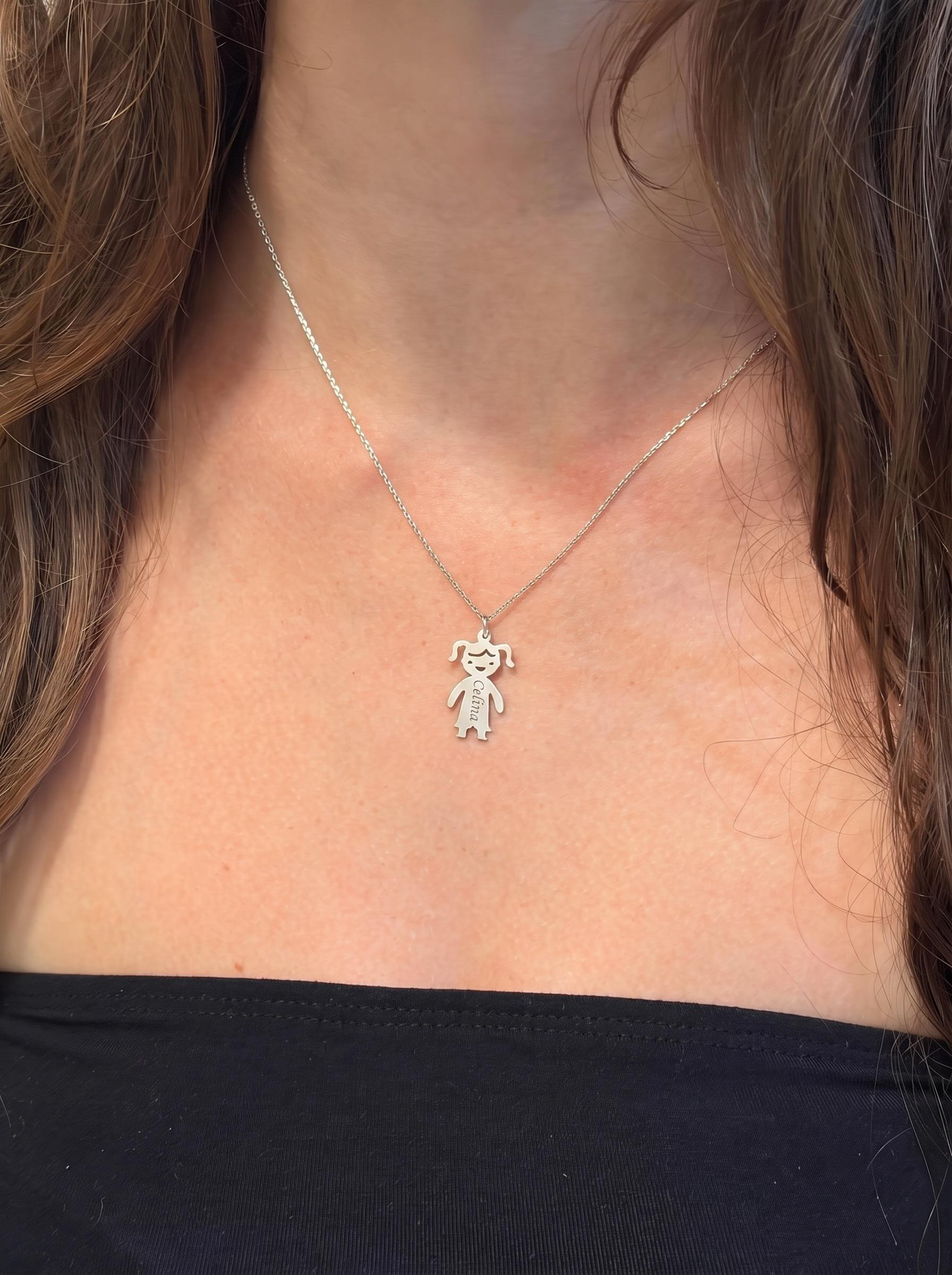 "Little Boy" Pendant Necklace - 925 Sterling Silver