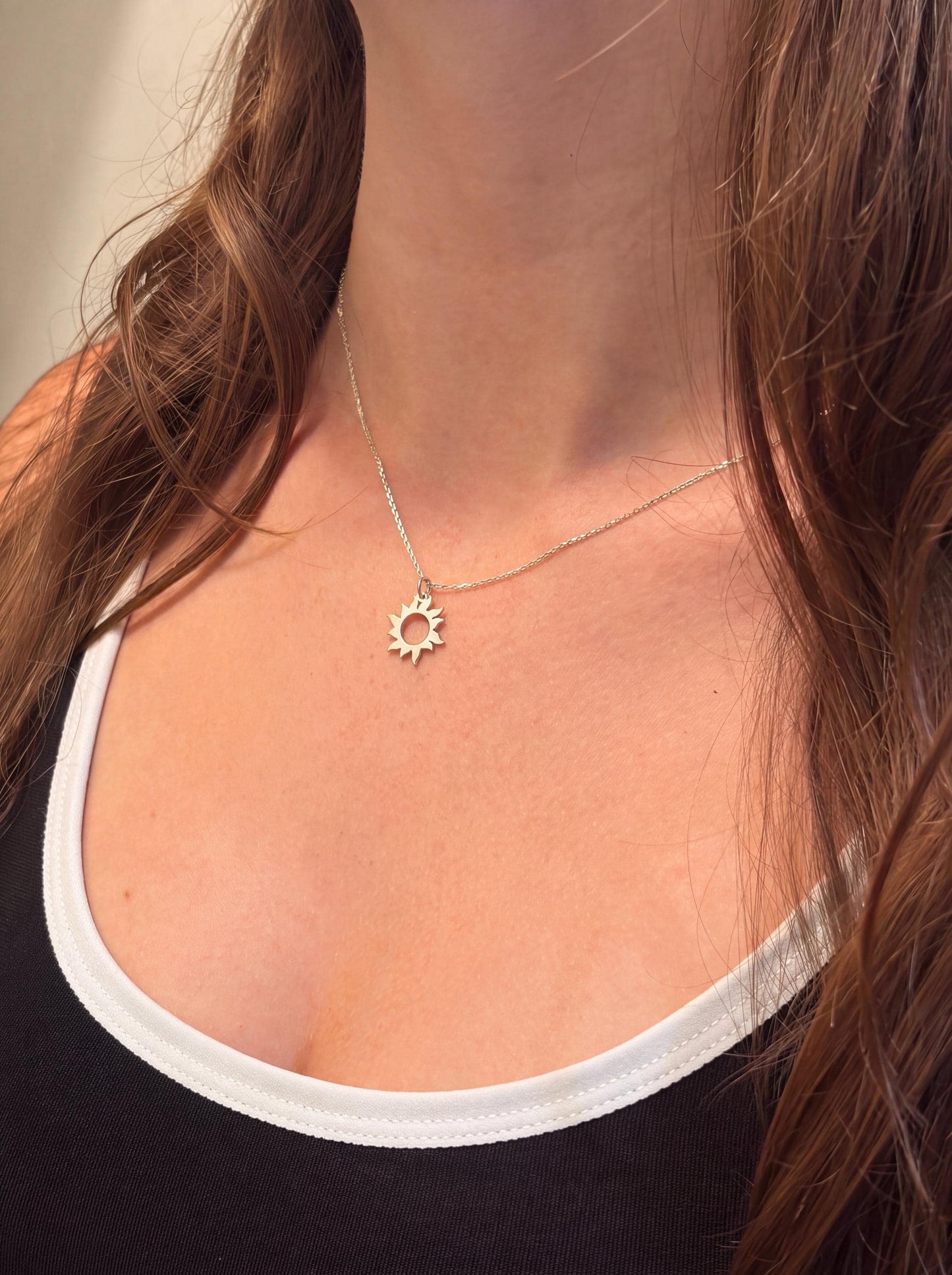 "Radiant Sun" Pendant Necklace - 925 Sterling Silver