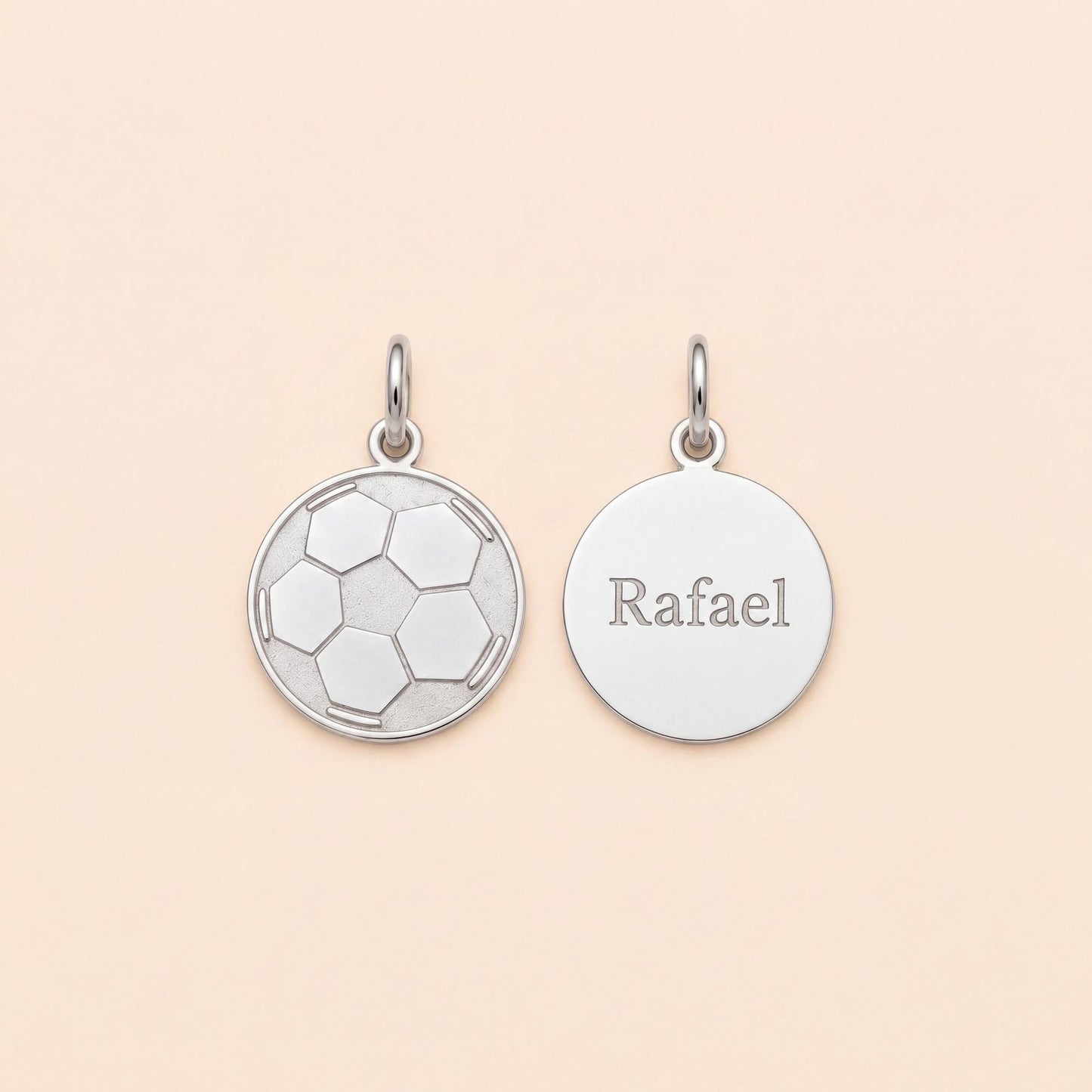 "Striker" Soccer Ball Pendant - 925 Sterling Silver
