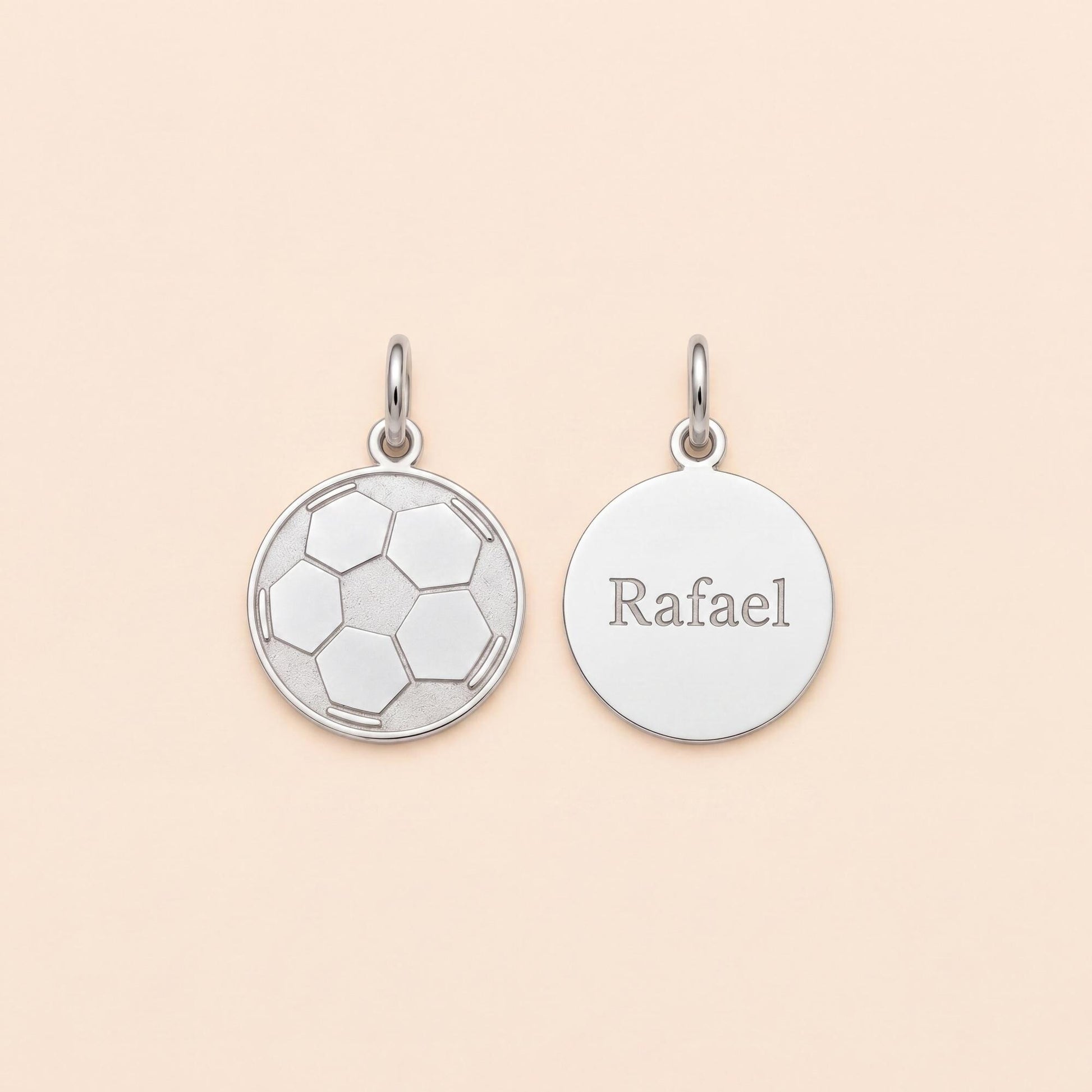 "Striker" Soccer Ball Pendant - 925 Sterling Silver