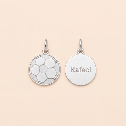 "Striker" Soccer Ball Pendant - 925 Sterling Silver