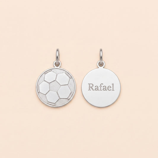 "Striker" Soccer Ball Pendant - 925 Sterling Silver