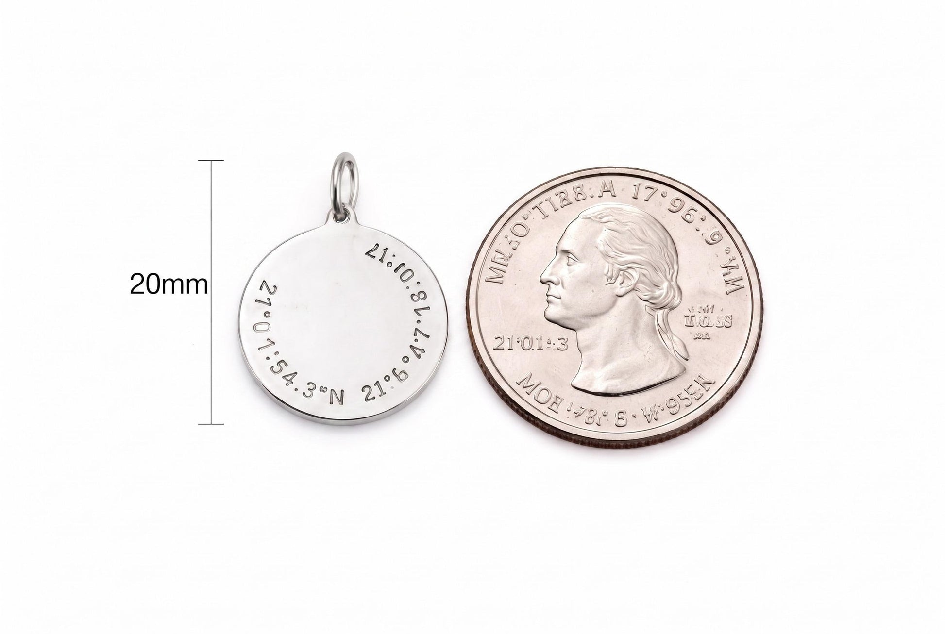 "Coordinated Medal" Pendant Necklace - 925 Sterling Silver