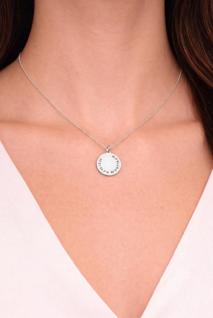 "Coordinated Medal" Pendant Necklace - 925 Sterling Silver