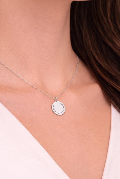 "Coordinated Medal" Pendant Necklace - 925 Sterling Silver