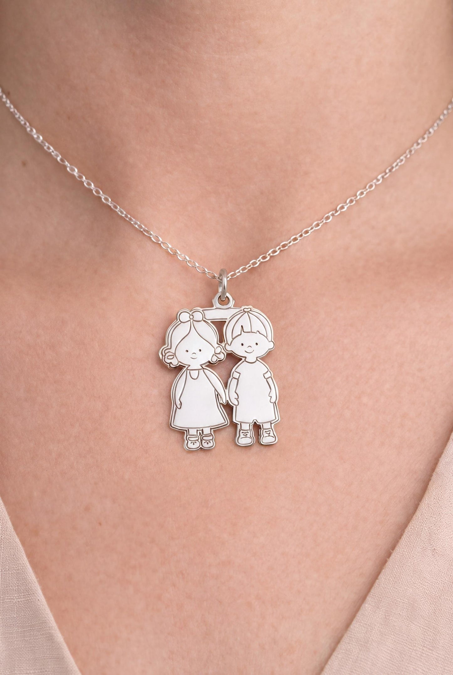 "Sibling Bond" Pendant - 925 Sterling Silver