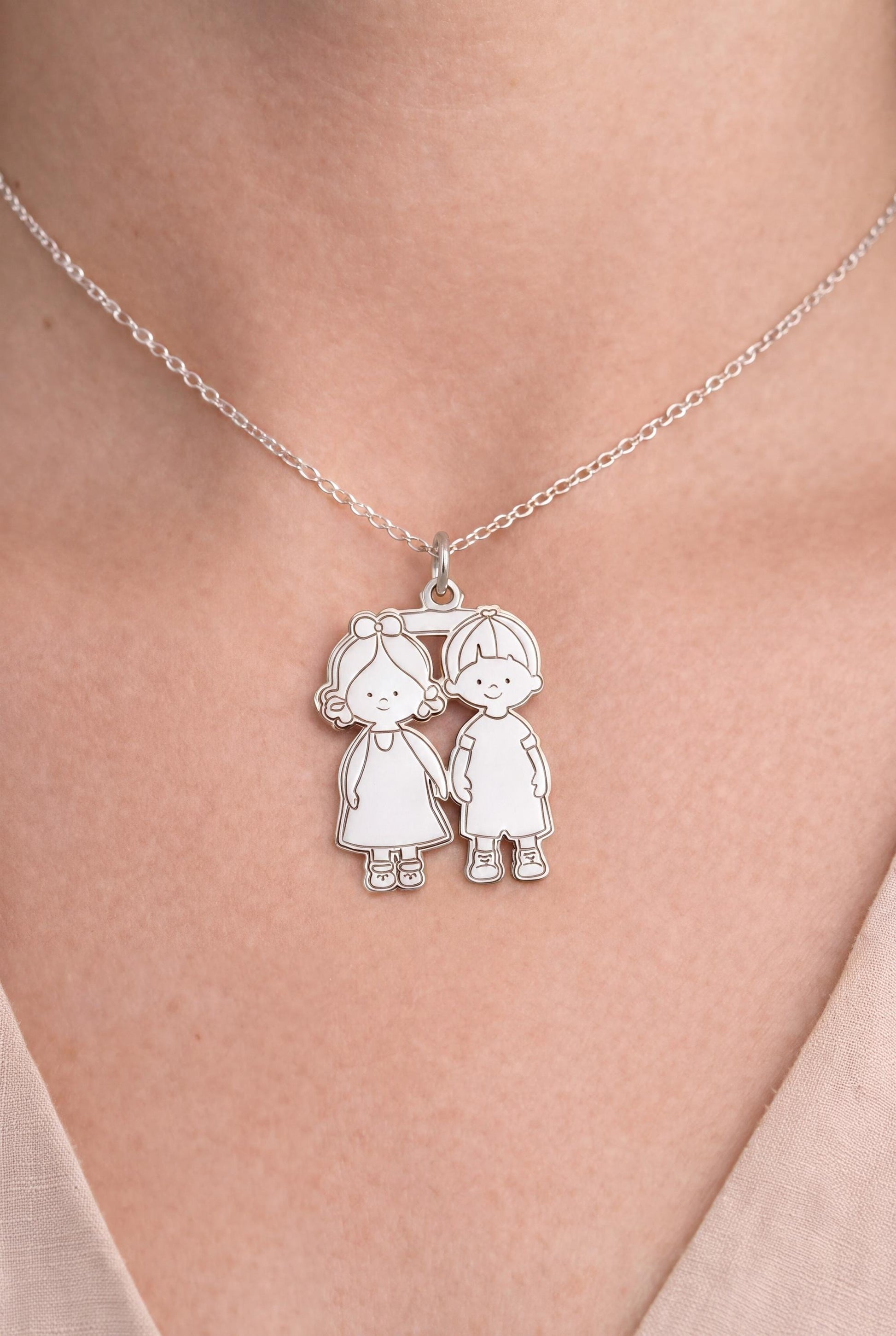 "Sibling Bond" Pendant - 925 Sterling Silver