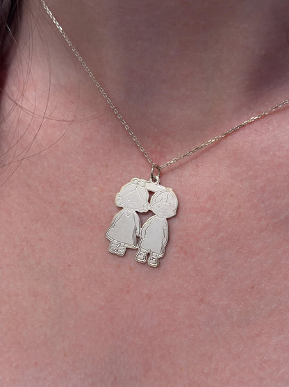 "Sibling Bond" Pendant - 925 Sterling Silver