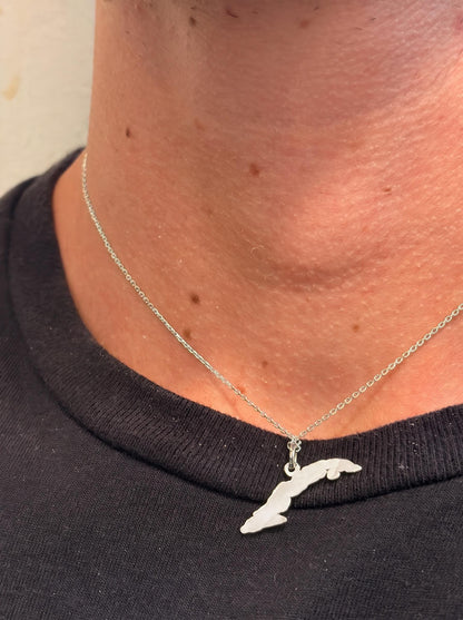 "Cuba Map Enamel" Pendant - 925 Sterling Silver