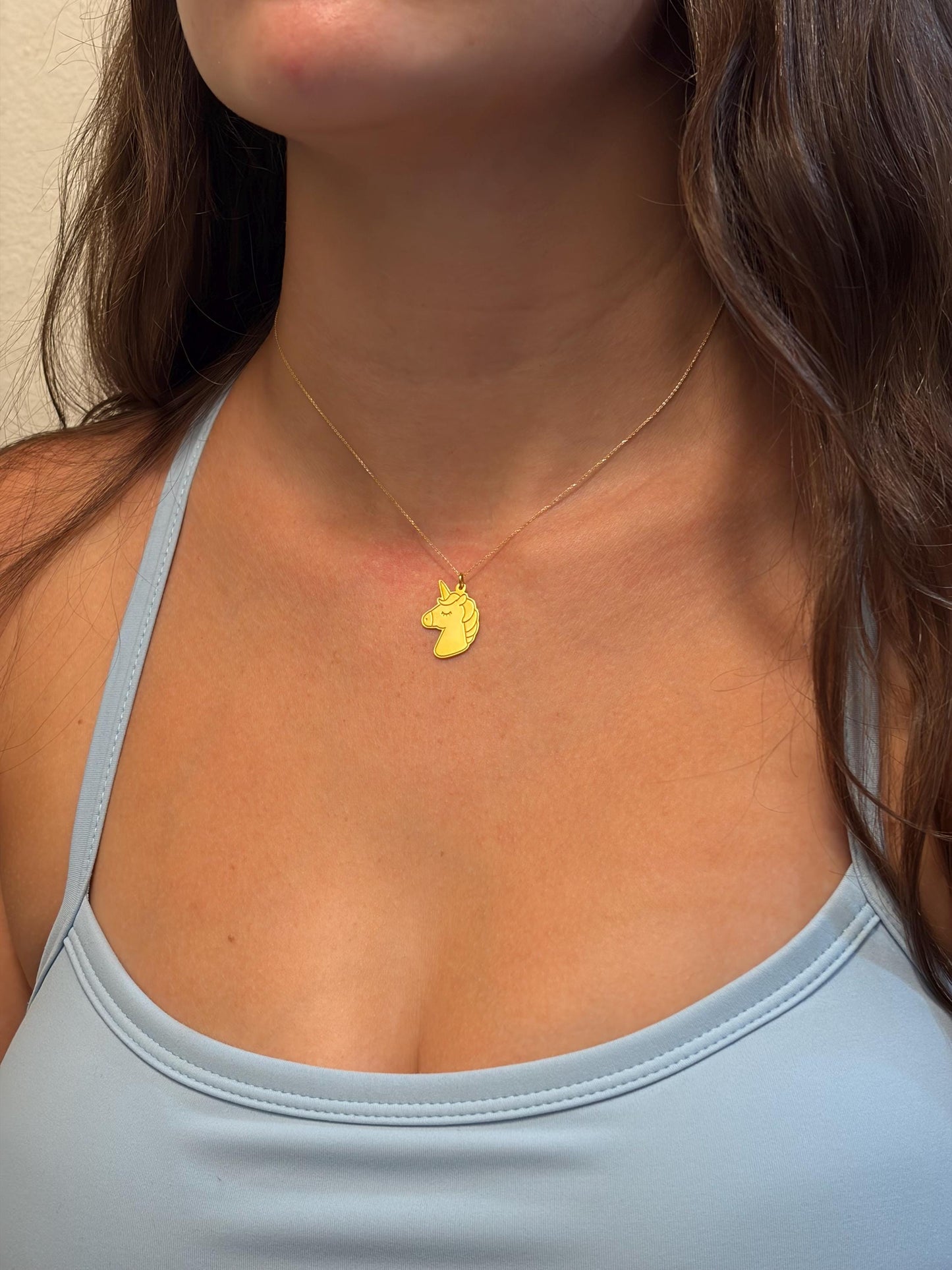 "Unicorn Magic" Pendant Necklace - 14k Solid Gold