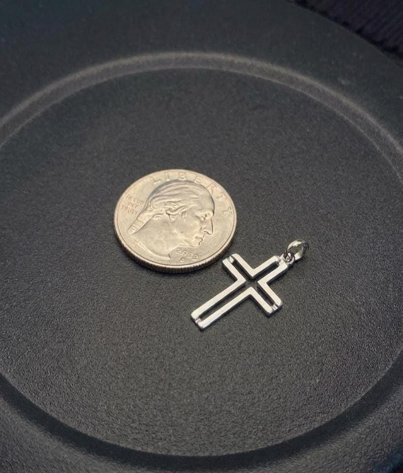 "Slim Latin Cross" Pendant - 925 Sterling Silver