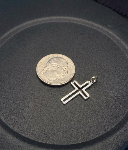 "Slim Latin Cross" Pendant - 925 Sterling Silver