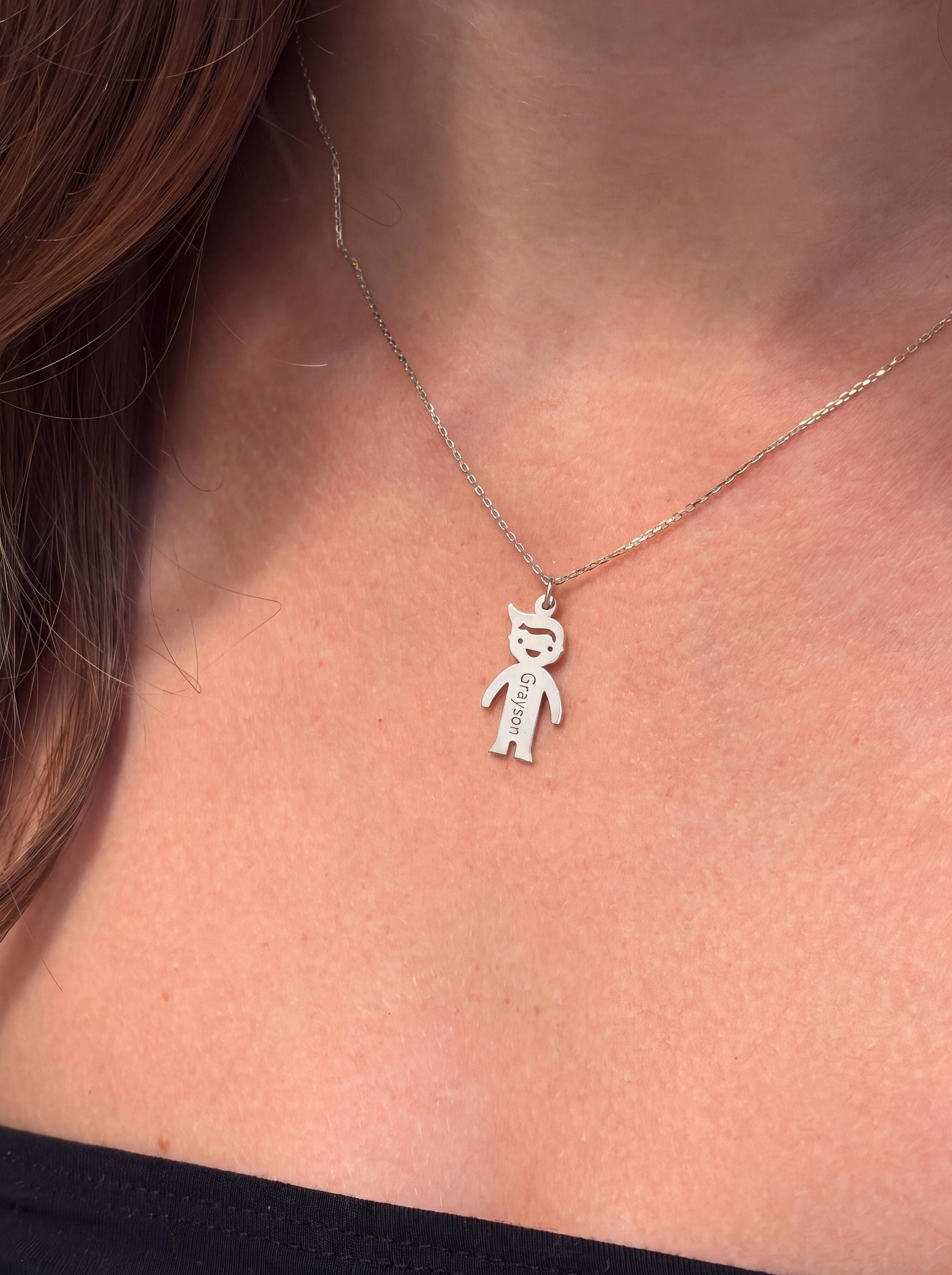 "Little Boy" Pendant Necklace - 925 Sterling Silver