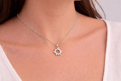 "Radiant Sun" Pendant Necklace - 925 Sterling Silver