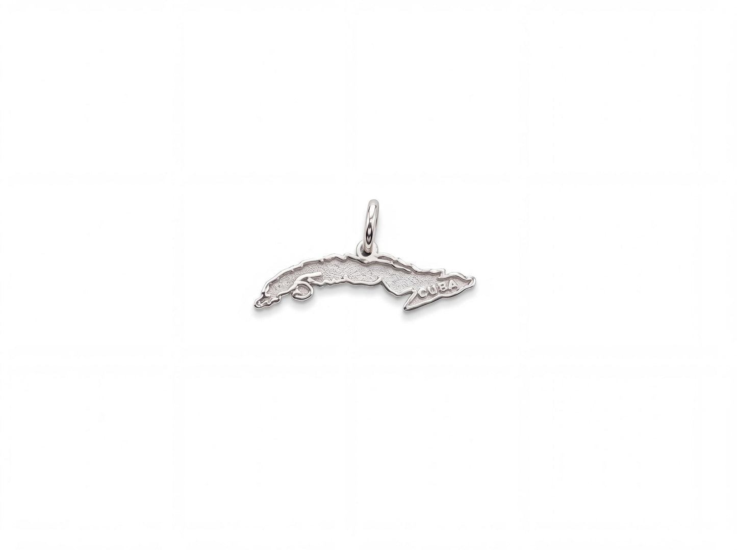 "Map of Cuba" Pendant Necklace - 925 Sterling Silver