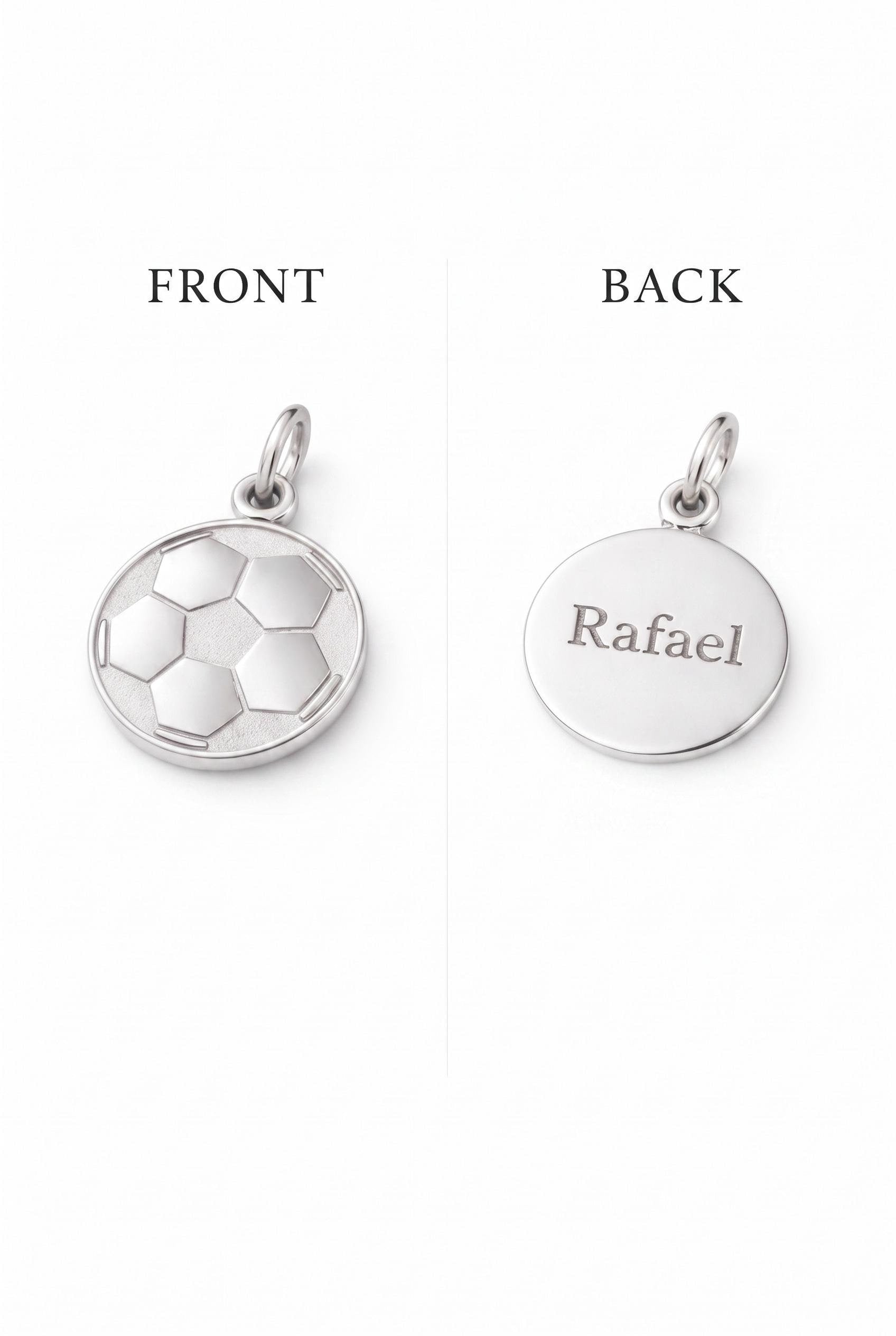 "Striker" Soccer Ball Pendant - 925 Sterling Silver