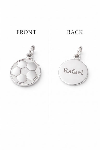 "Striker" Soccer Ball Pendant - 925 Sterling Silver