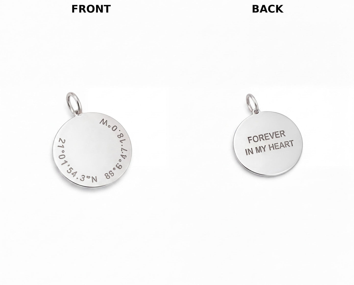 "Coordinated Medal" Pendant Necklace - 925 Sterling Silver