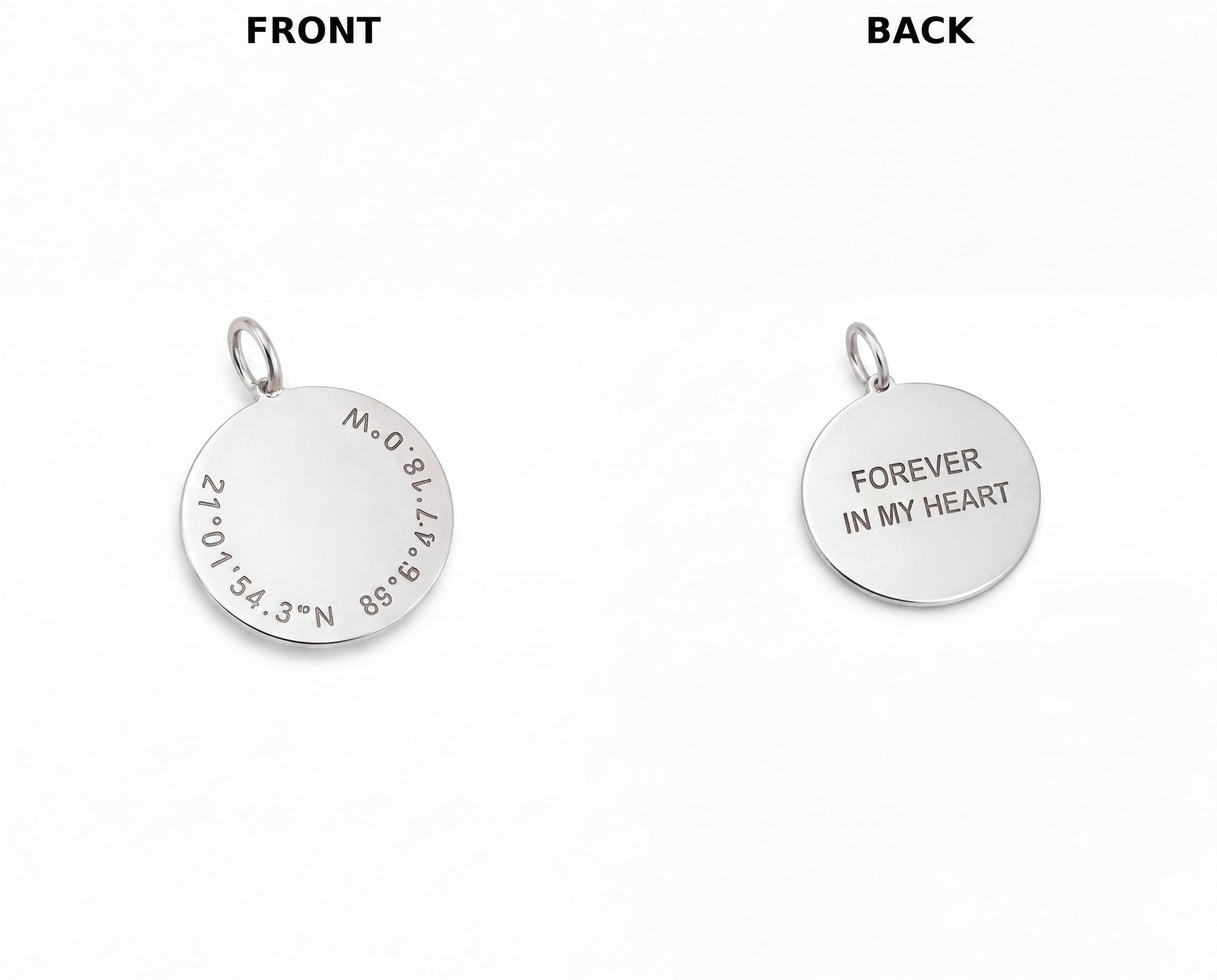 "Coordinated Medal" Pendant Necklace - 925 Sterling Silver