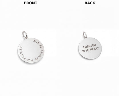 "Coordinated Medal" Pendant Necklace - 925 Sterling Silver