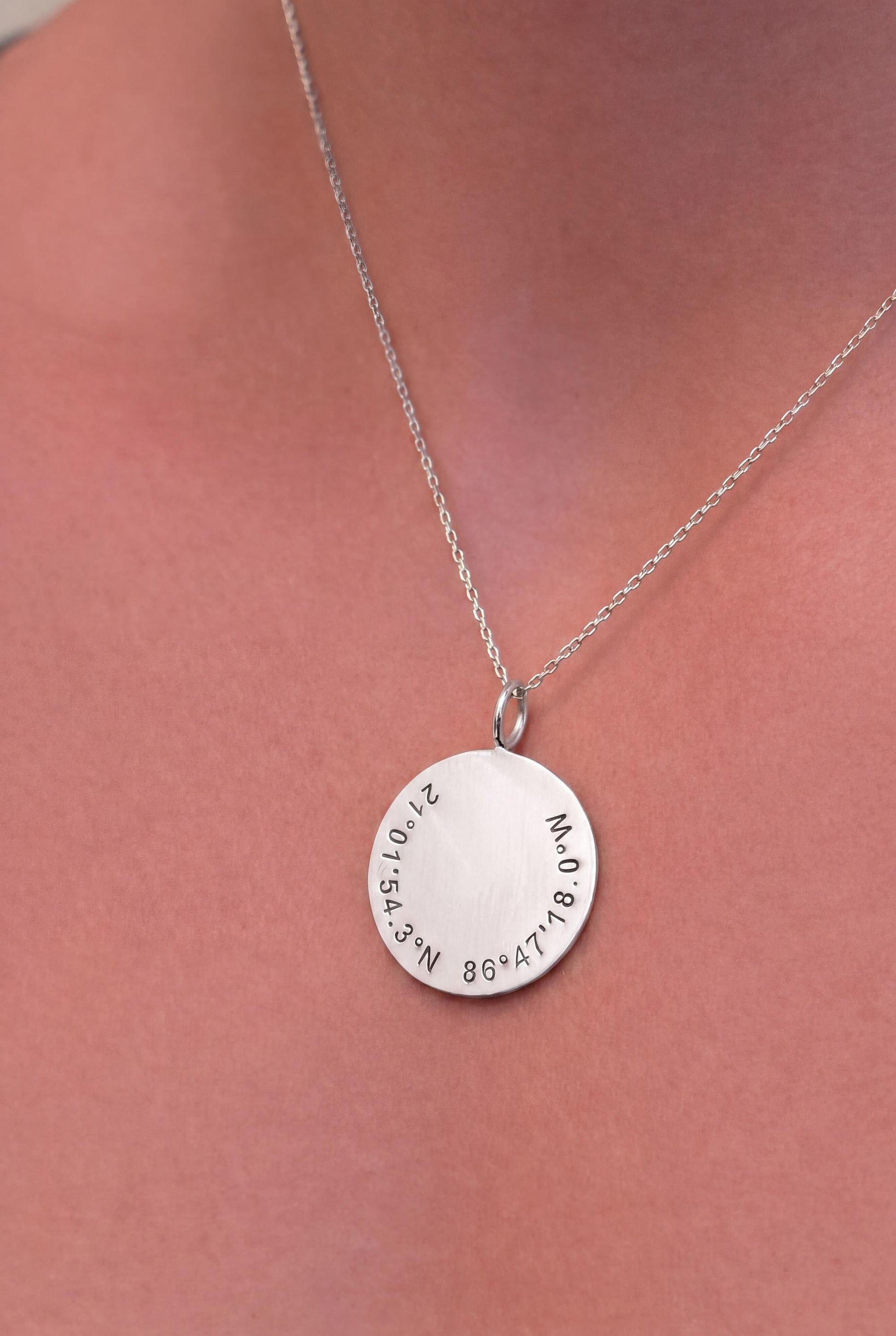 "Coordinated Medal" Pendant Necklace - 925 Sterling Silver