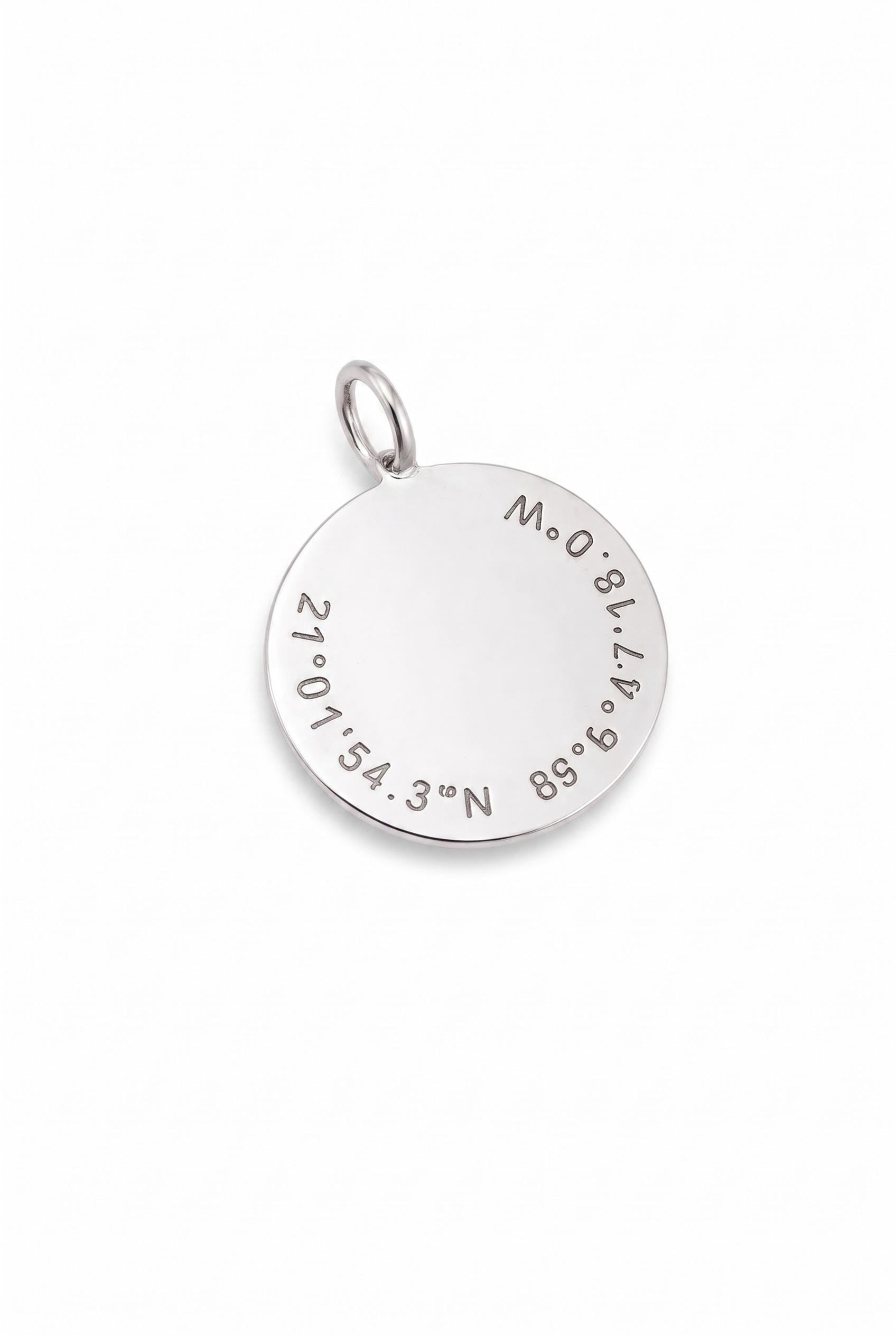 "Coordinated Medal" Pendant Necklace - 925 Sterling Silver