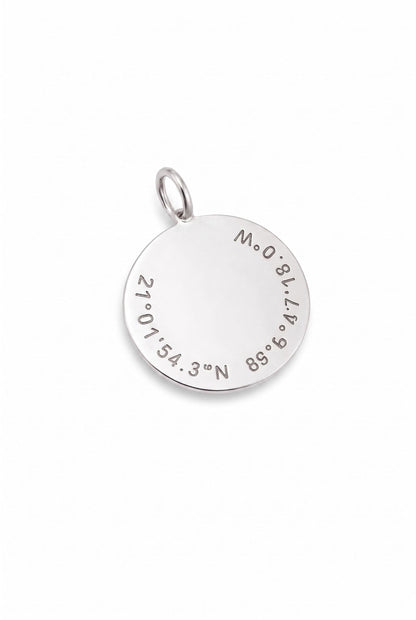 "Coordinated Medal" Pendant Necklace - 925 Sterling Silver