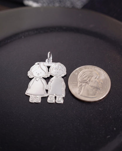 "Sibling Bond" Pendant - 925 Sterling Silver