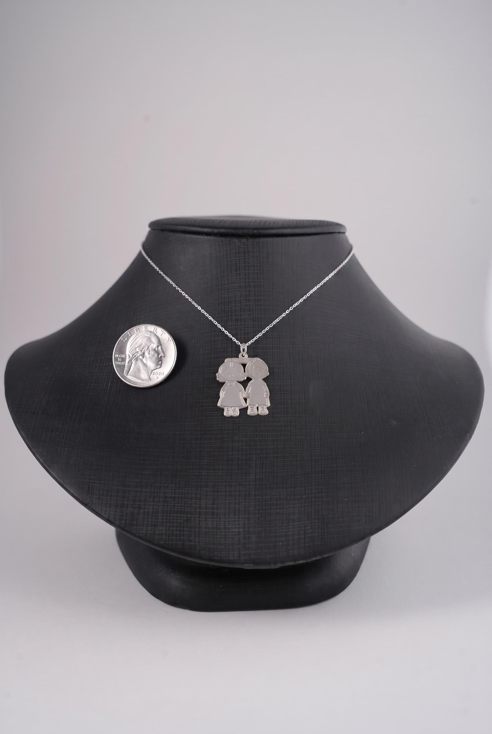 "Sibling Bond" Pendant - 925 Sterling Silver