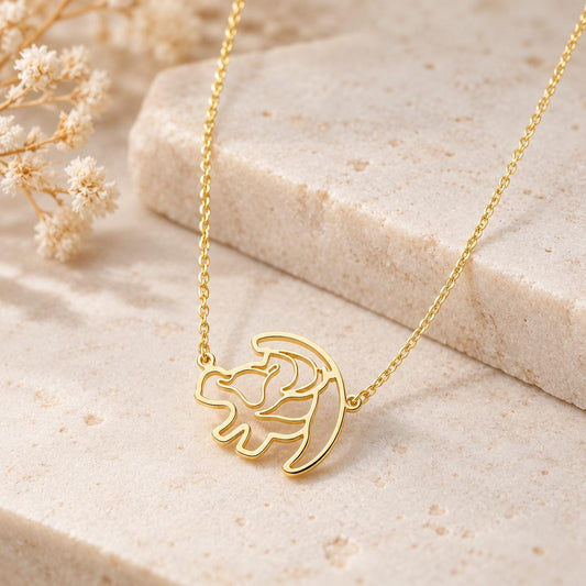 "Baby Lion Cub" Necklace - 14k Solid Gold
